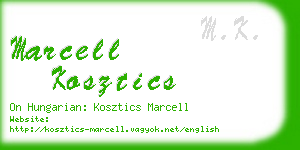 marcell kosztics business card